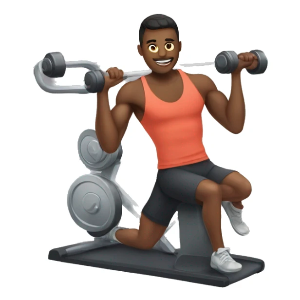 Person on gym  sticker
