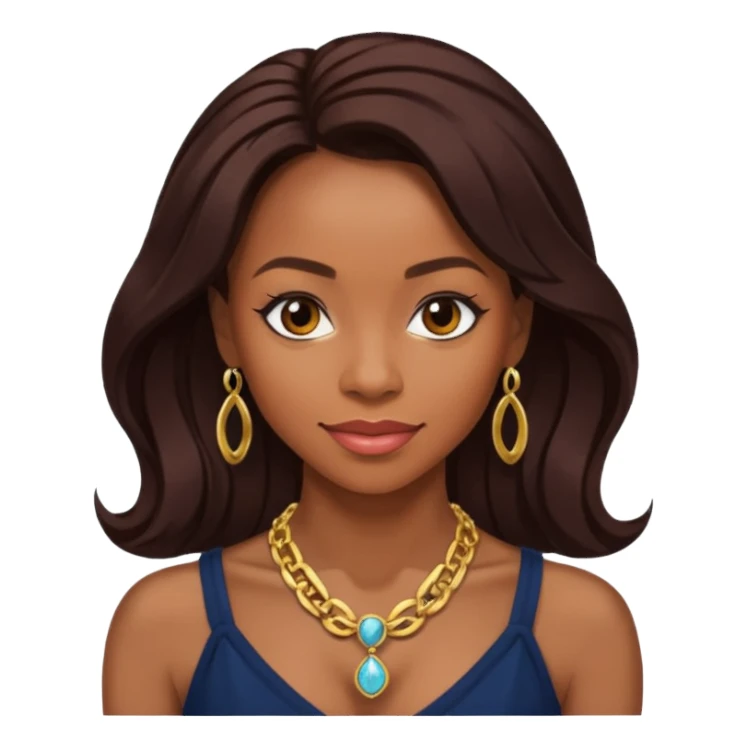 Anika Noni Rose with long dark brown hair sticker