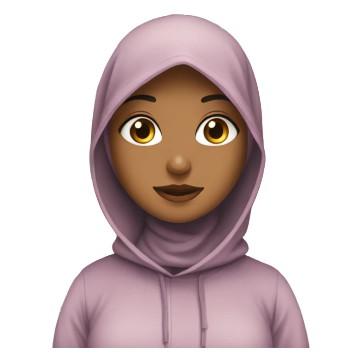 Hijabi girl wearing hoodie  sticker