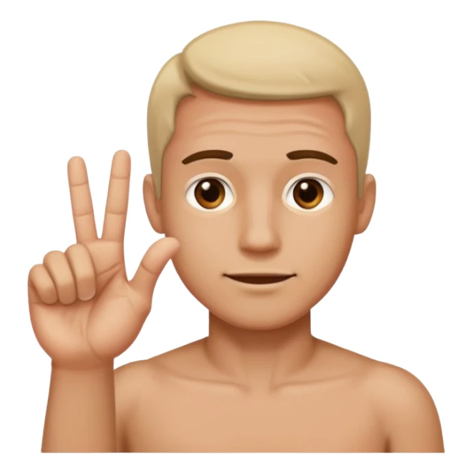 Men shows on fingers 23 sticker