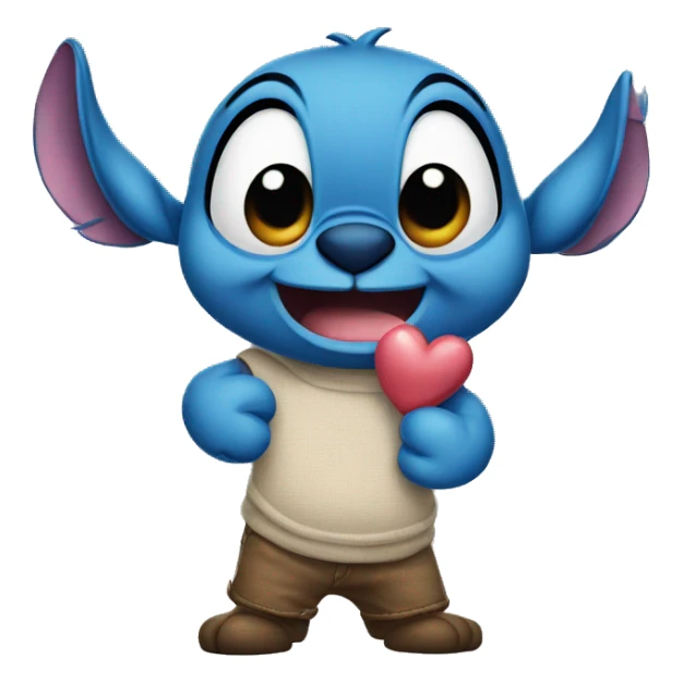 Stitch blowing a kiss sticker