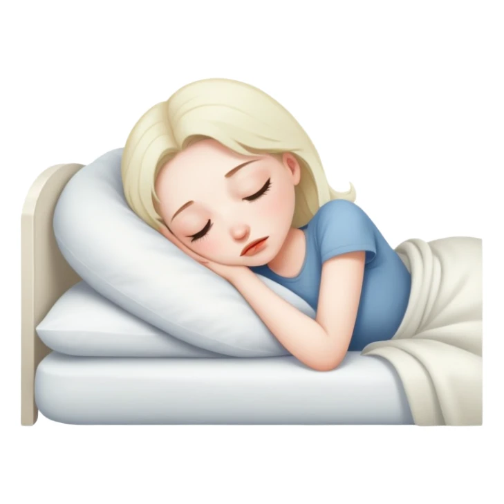 sleepy girl at home sticker