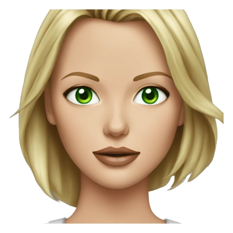 ultra realistic charlize theron green eyes wearing shirt sticker