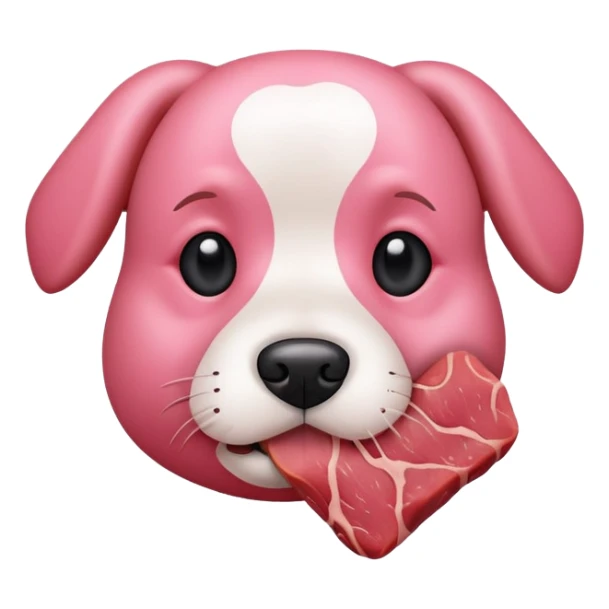 dog made of meat sticker