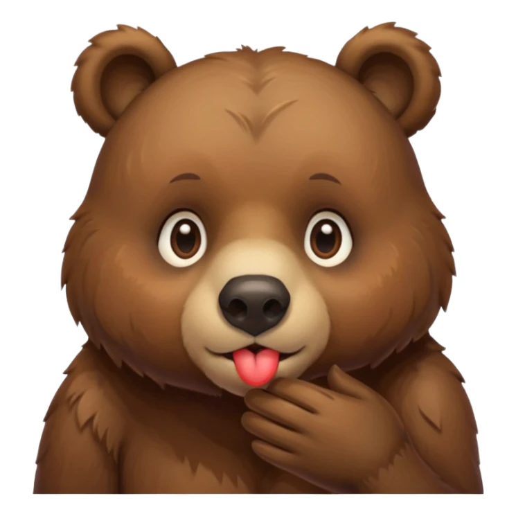 bear kissing sticker