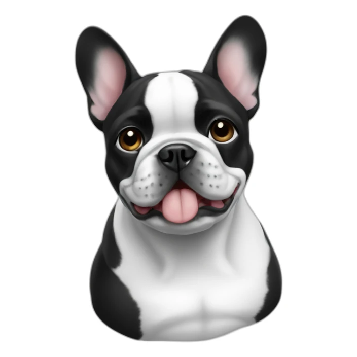 French-bulldog-Black and white sticker