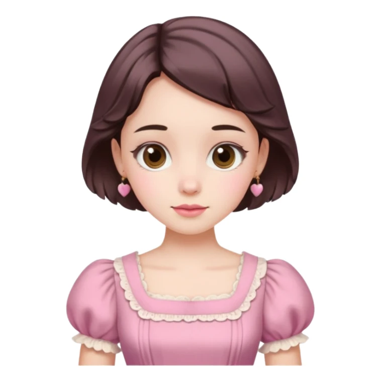 Cottagecore style ultra cute vintage material pink dress sticker