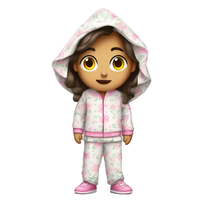 cute mexican teen with pajamas on sticker