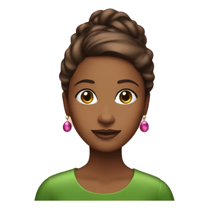 Pink & green Christmas beautiful brown woman sticker