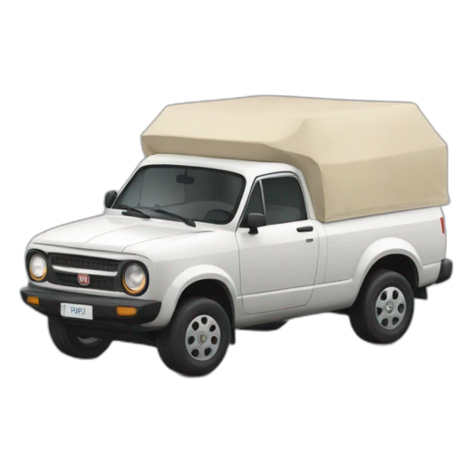 una vaca manejando una camioneta fiat toro sticker