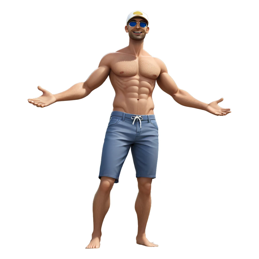 beach day with a hat sticker