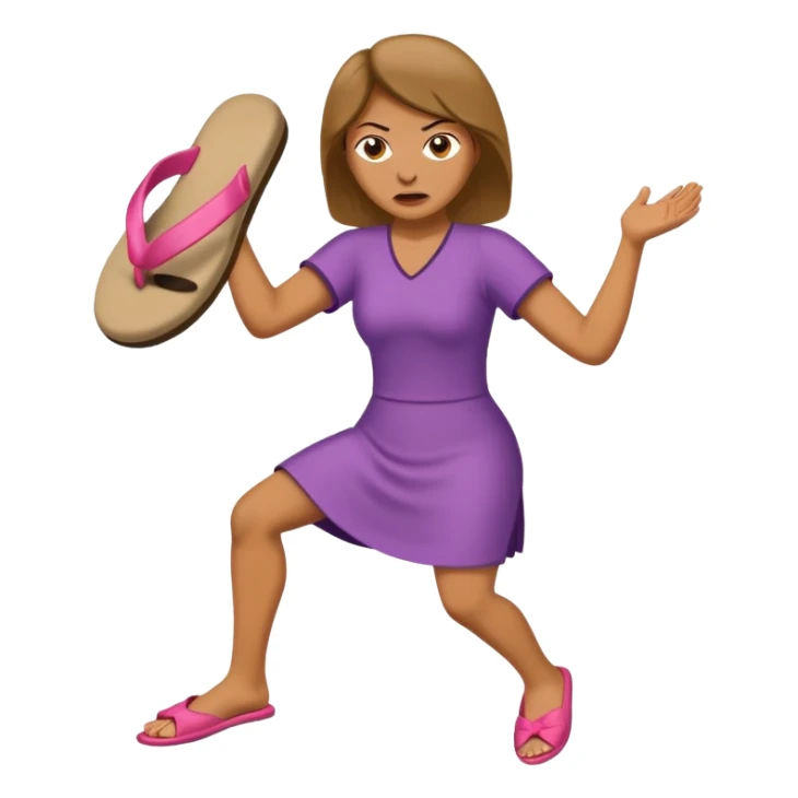 Terlik fırlatan anne sticker