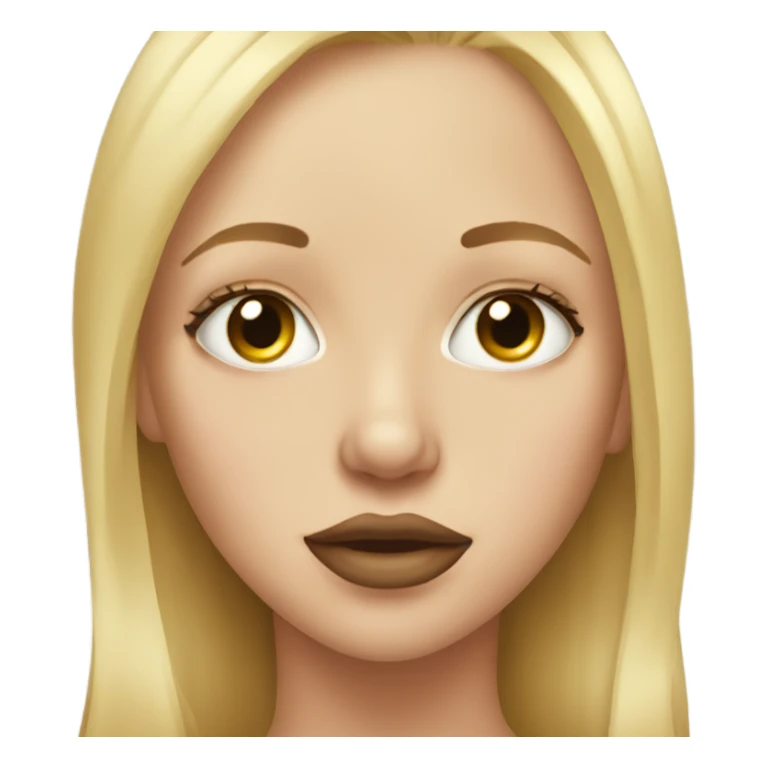 blonde girl portrait kissing face sticker