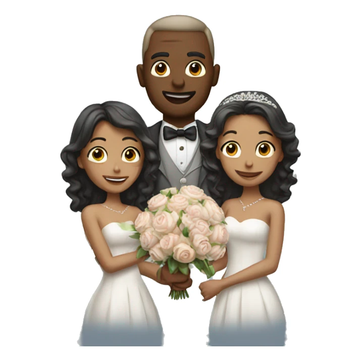 A man married to two women. sticker