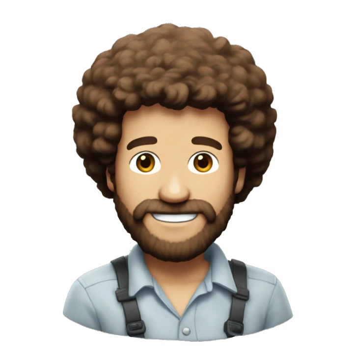 bob ross signiture poss sticker