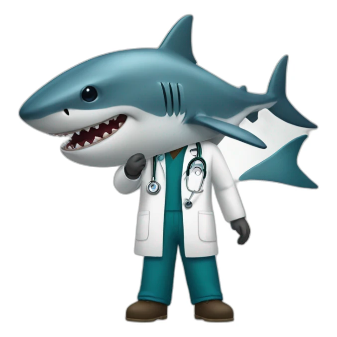 a doctor shark sticker