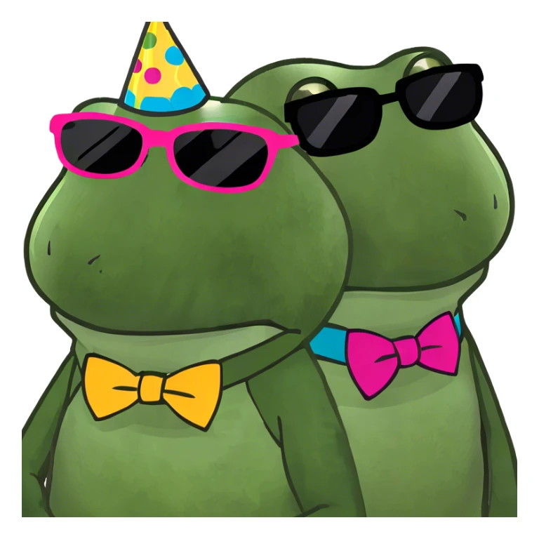 two people social at party sticker