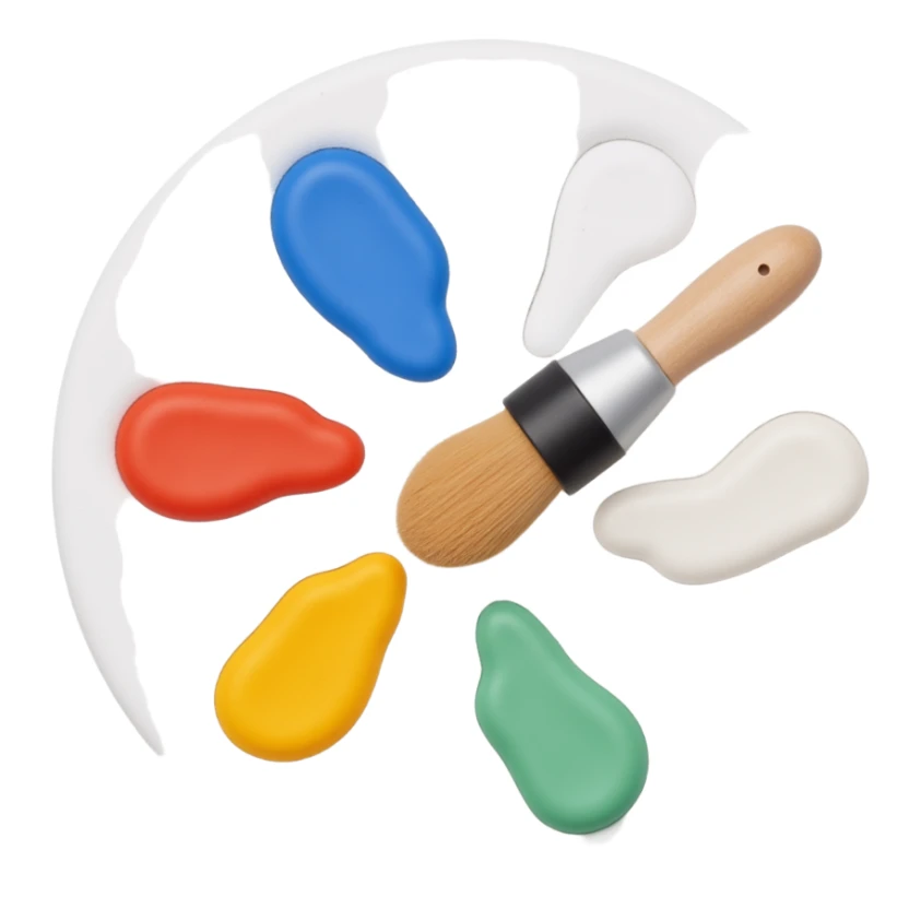 paint colors palette sticker