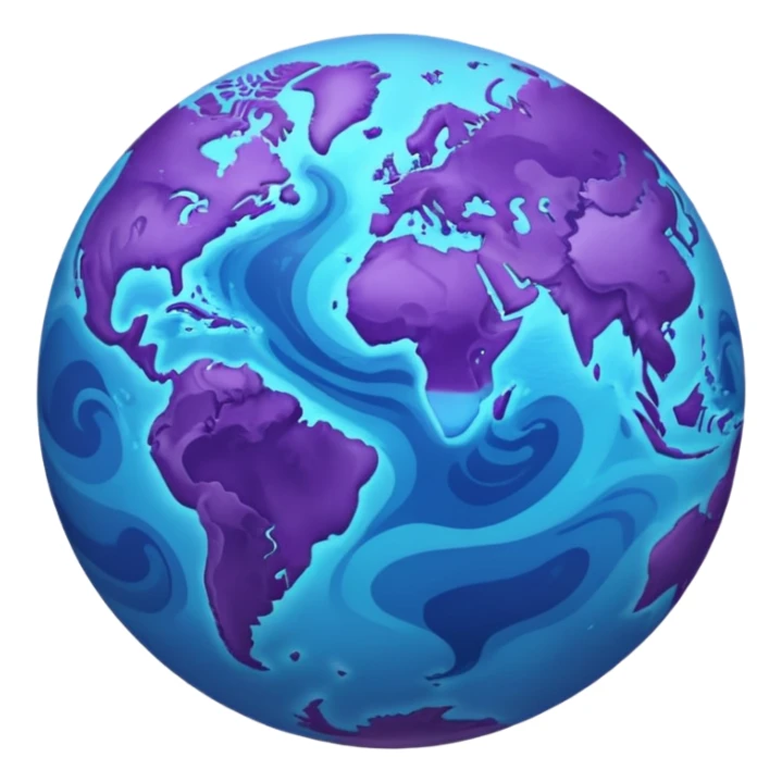 purple world earth sticker