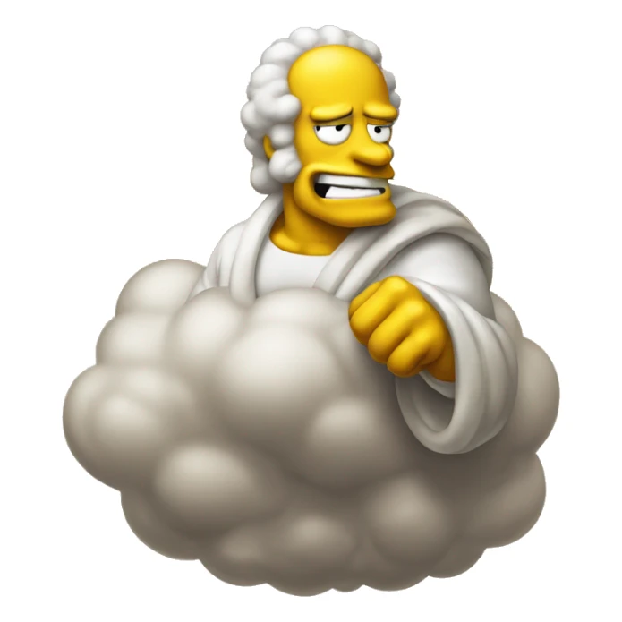 Abraham simpson style classical astrologer shakes fist at cloud sticker