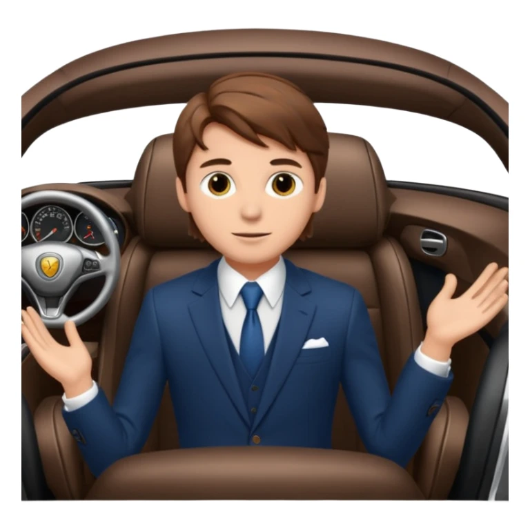 A rich boy in the super car  sticker