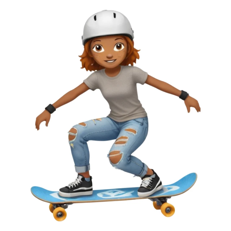skateboarder black girl mugshot with  sticker