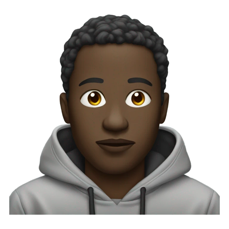 Black man wearing hoodie smoking vape sticker