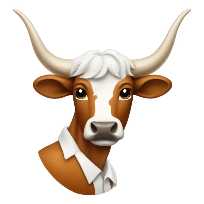 longhorn bull as a school student sticker