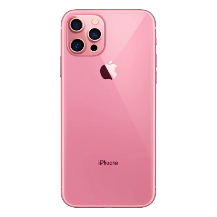 Create me a pink iPhone 17 pro image with the screen in a straight position. png. With one phone not too and it needs to show the front side screen! sticker