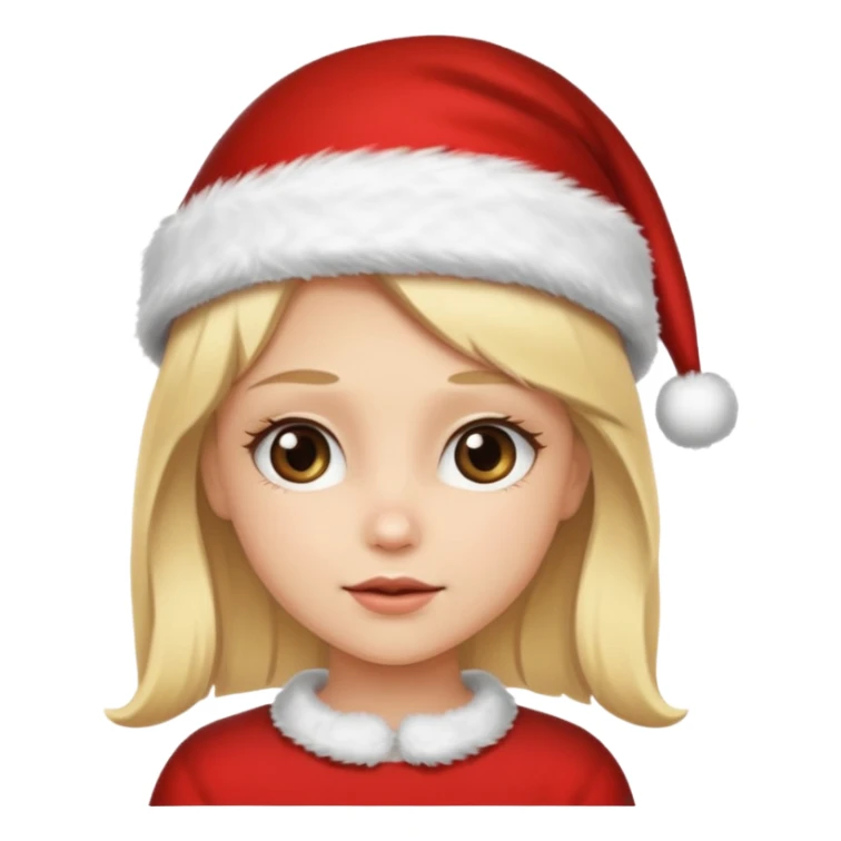 Blondie girl santa clauss sticker