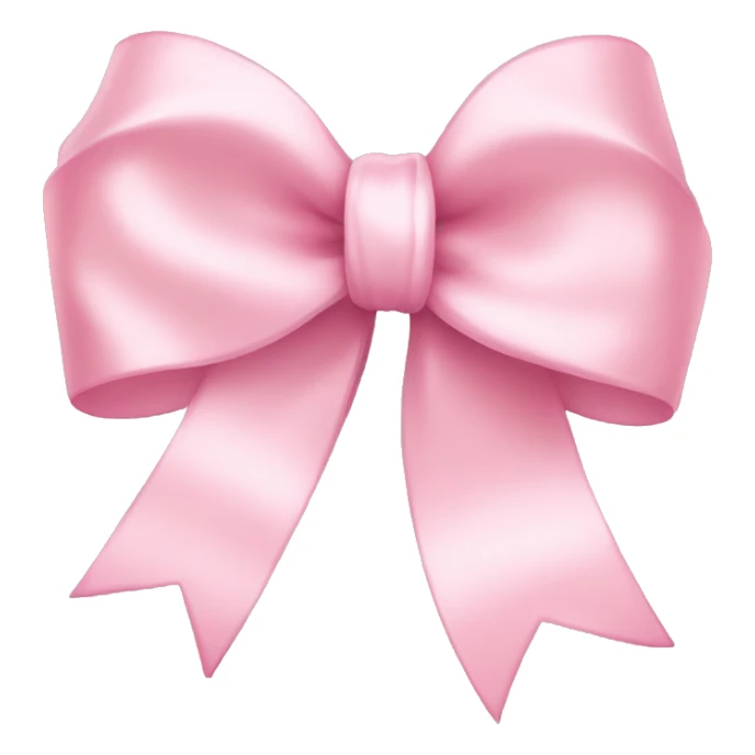 light pink ribbon bow sticker