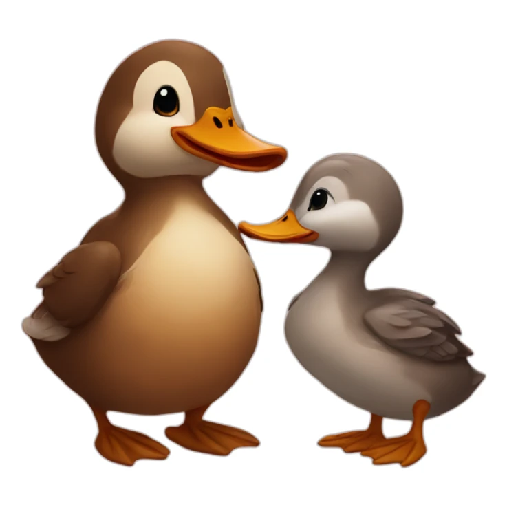 duck and otter being in love sticker