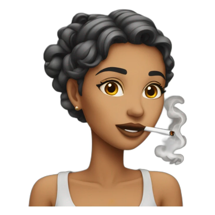 Smoking hot girl sticker