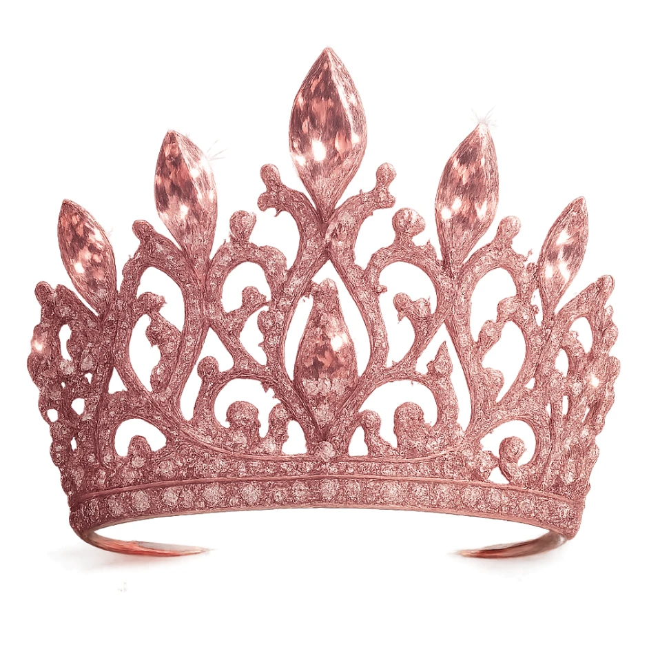pink crystal tiara, glamorous and stylish sticker