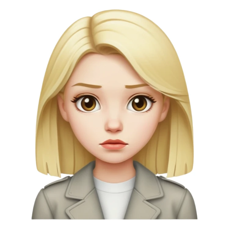 Chica rubia pija, con ropa de marca y borde  sticker