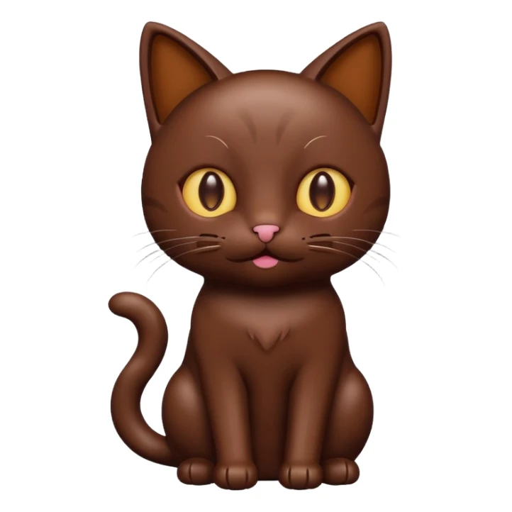 cat fully made of chocolate sticker