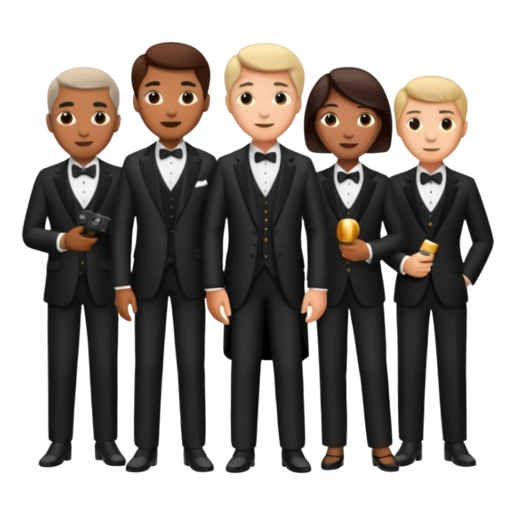 a group of directors standing sticker