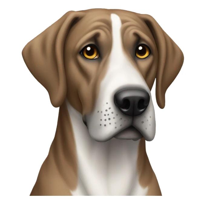 Brown and white grey hound mastiff sticker