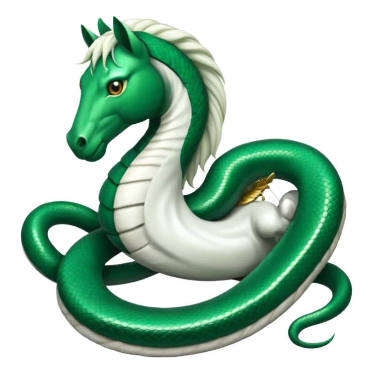 I need a slytherin inspired emoji (like emerald green and snakes) and something with a horse sticker