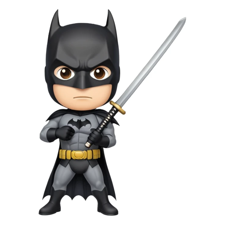 batman con una katana in mano sticker
