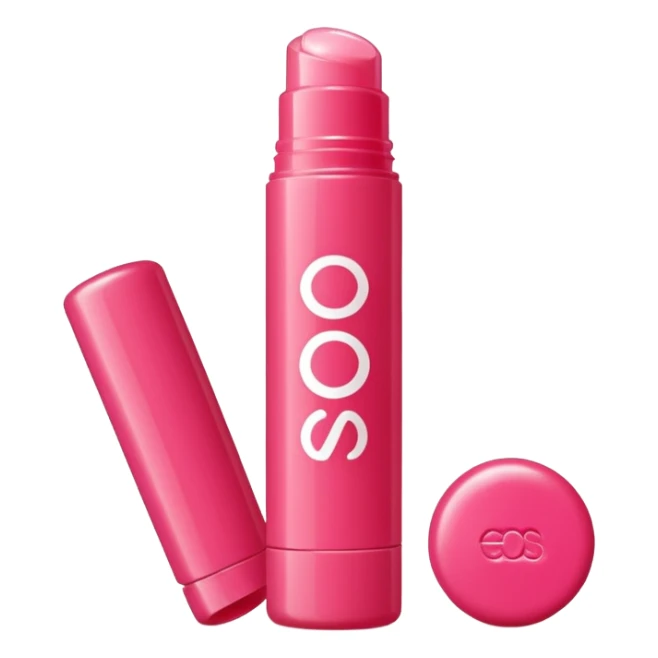 eos lip balm tube shaped like a lipgloss with eos on it  sticker