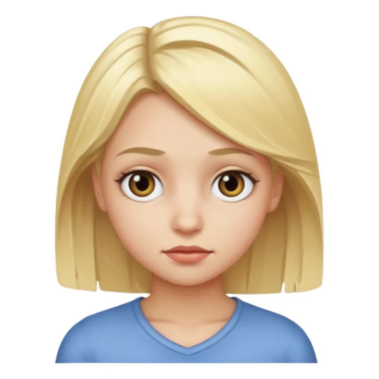 Girl crooked eye blond  sticker