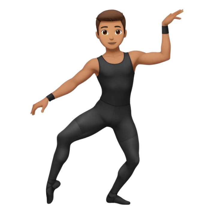 male dance choreographer with full tights  sticker