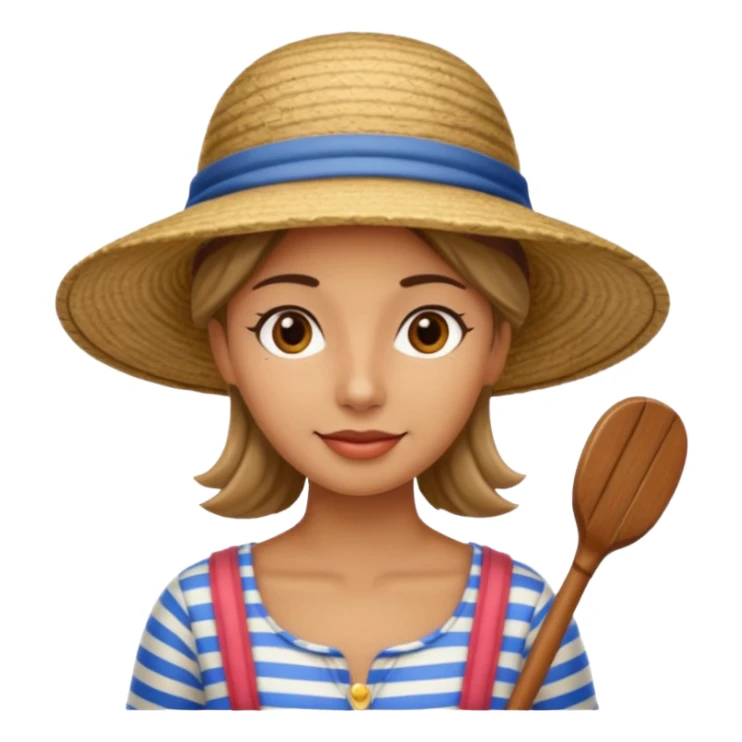 venice gondolier woman sticker