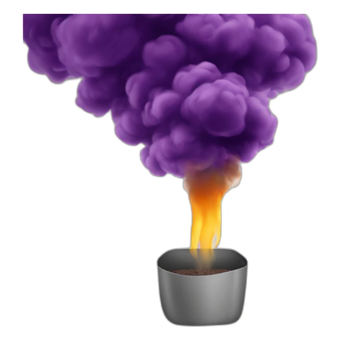 smoke coming out of a lip sticker