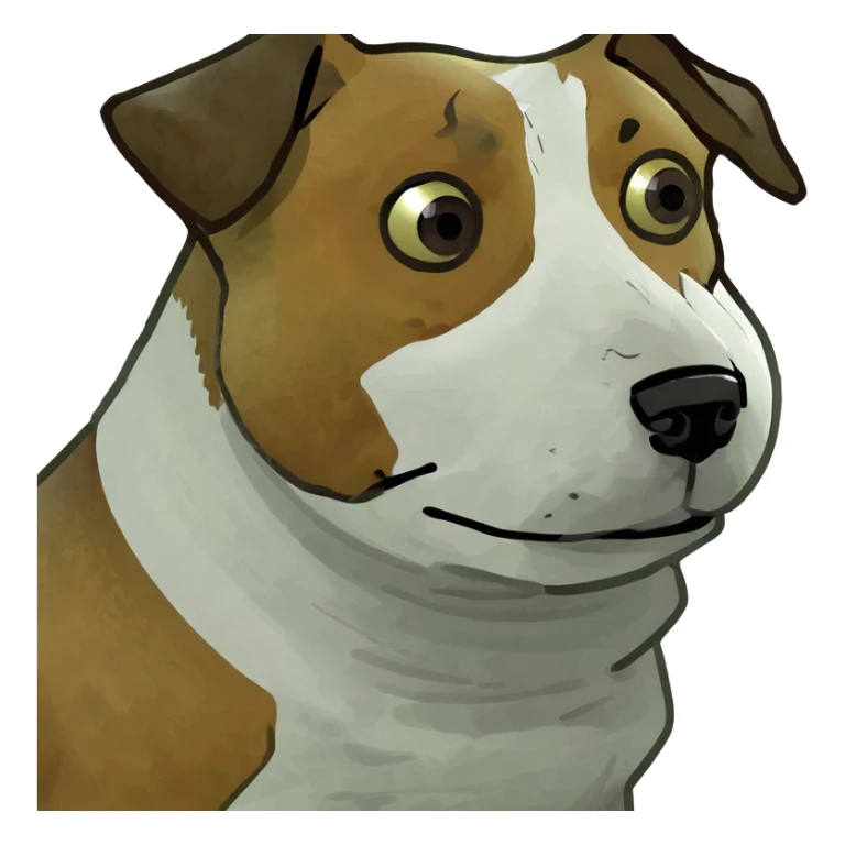 Sharpei mixed pitbull brown and white  sticker