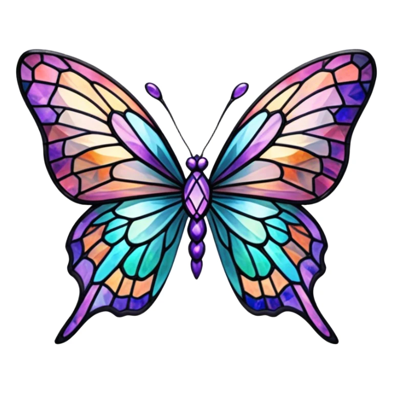 Nebula Gemstone Crystal Stained Glass Butterfly sticker