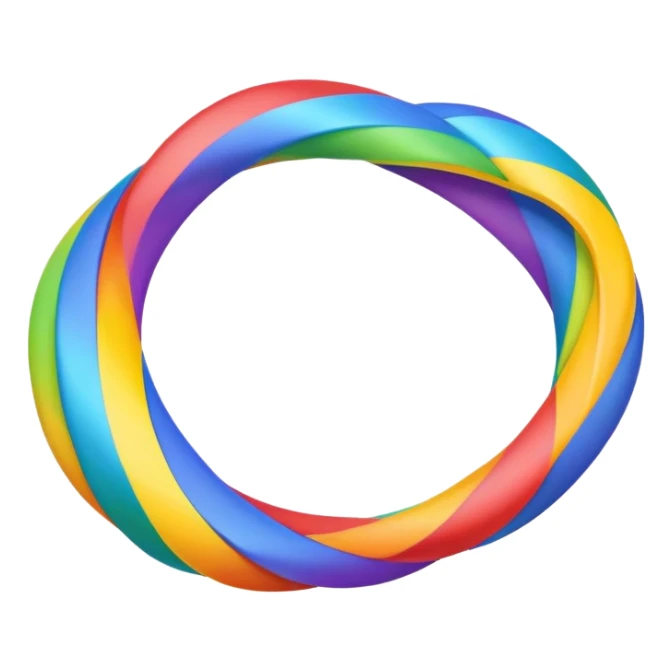 colorful mobius strip, rainbow colors sticker