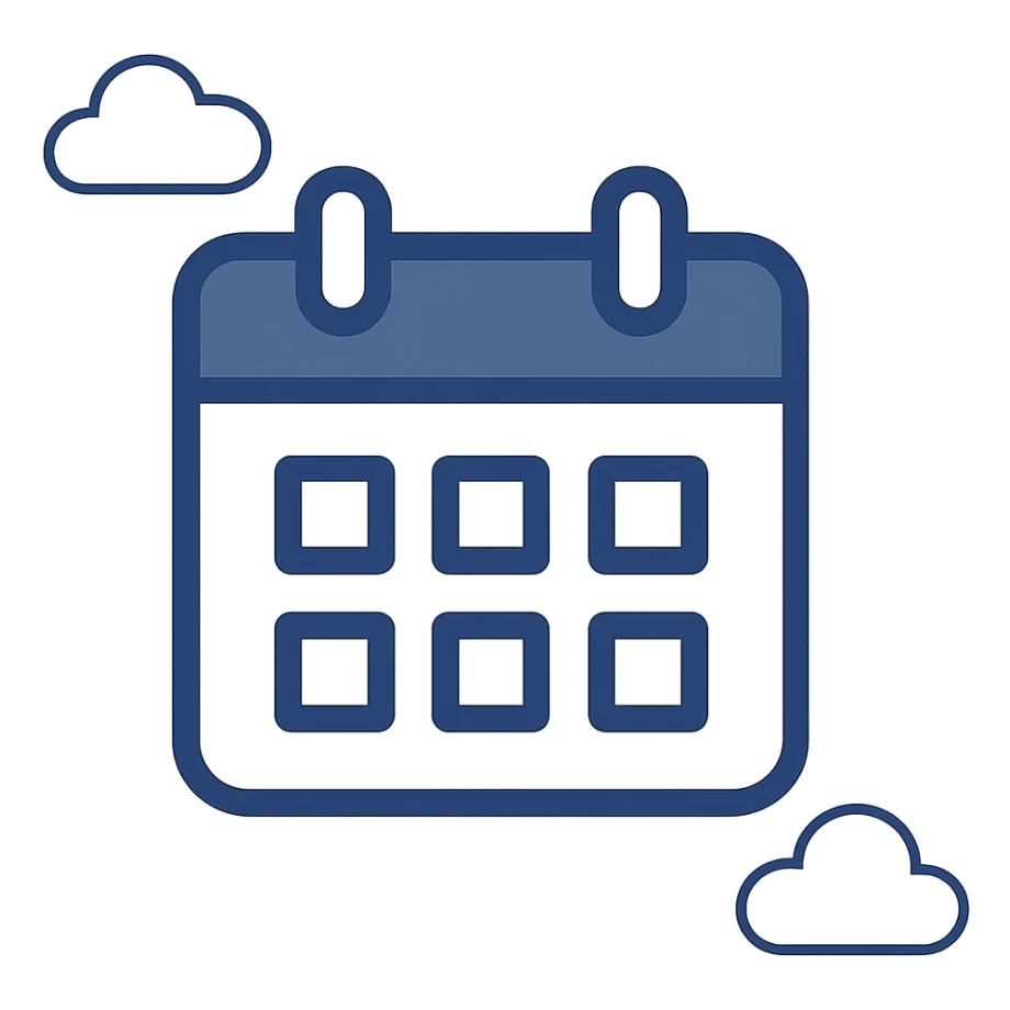 mini calendar icon, simple and clear, white and gray, modern style, minimalistic sticker