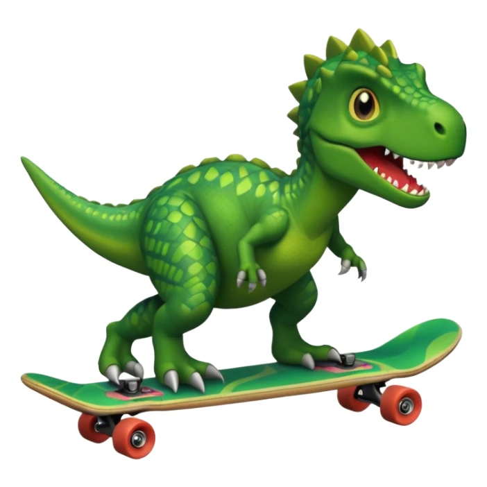 Dinosaur on a skateboard sticker